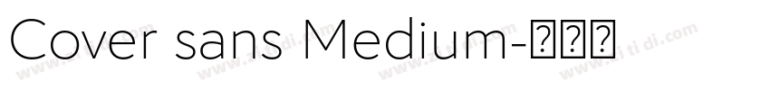 Cover sans Medium字体转换
